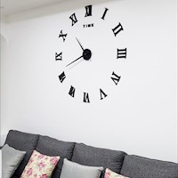 Reloj 3D Pared Grande Decorativo - Lucas Negro
